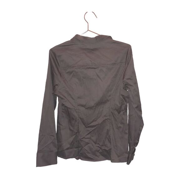 Ted Baker Gray Button Up Blouse Top - Size Medium - Picture 2 of 6